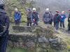  Group B - observe what could be the base of an old quarry winch. David, Lonica, Mike, Les, John, Susanne and Jenny.
